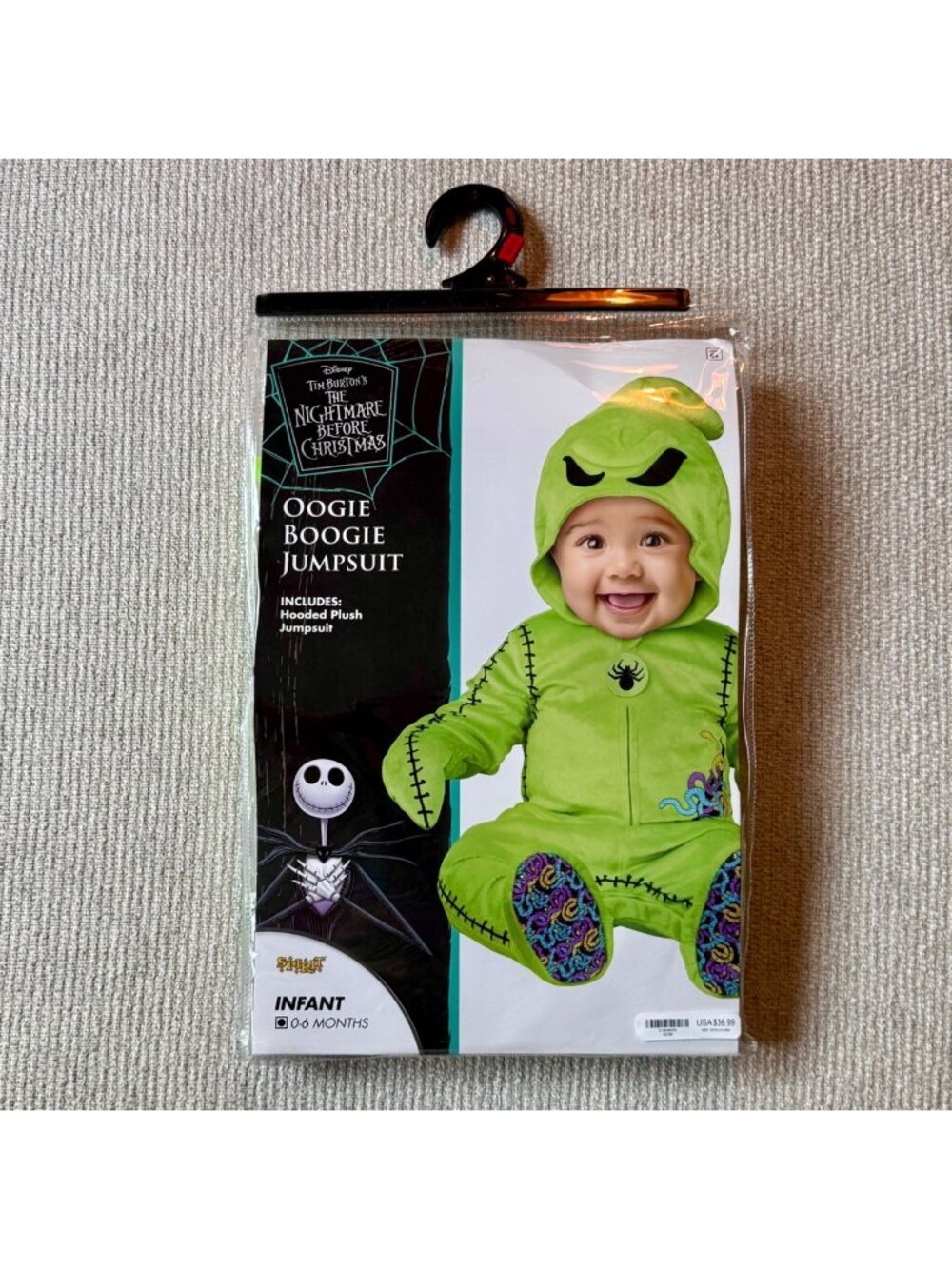 Nightmare Before Christmas Oogie Boogie Halloween Costume Baby Size 0-6 Month